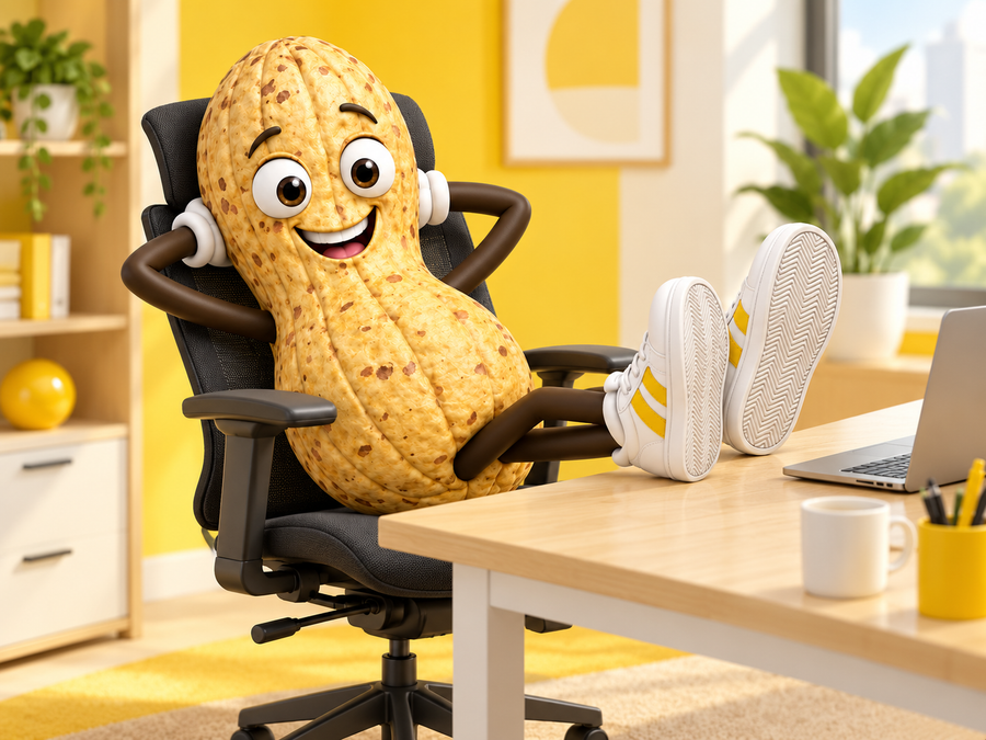The Chair Nut mascot